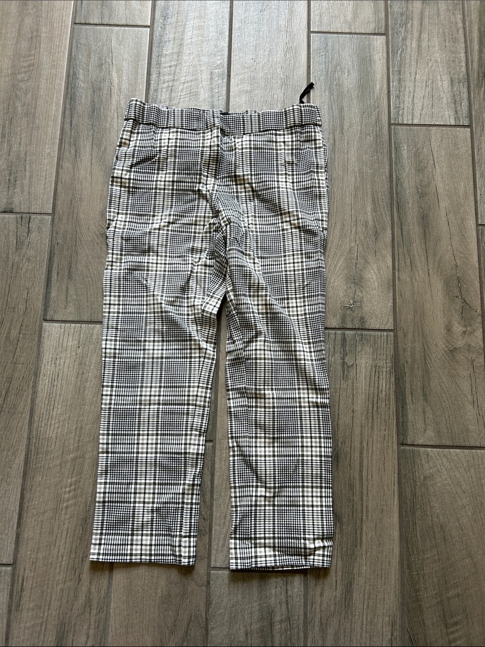 Amanda & Chelsea Black & White Plaid Chinos